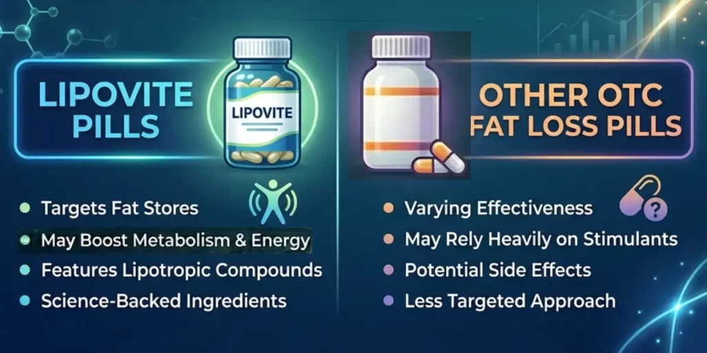 Lipovite vs OTC weight loss pills